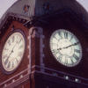 Ayer Mill Clock Tower Restoration Clock Dial Lit After Restoration
