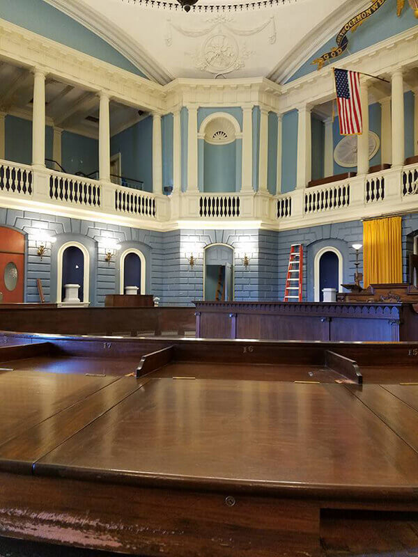 Boston Massachusetts State House Senate Chamber Historic Restoration